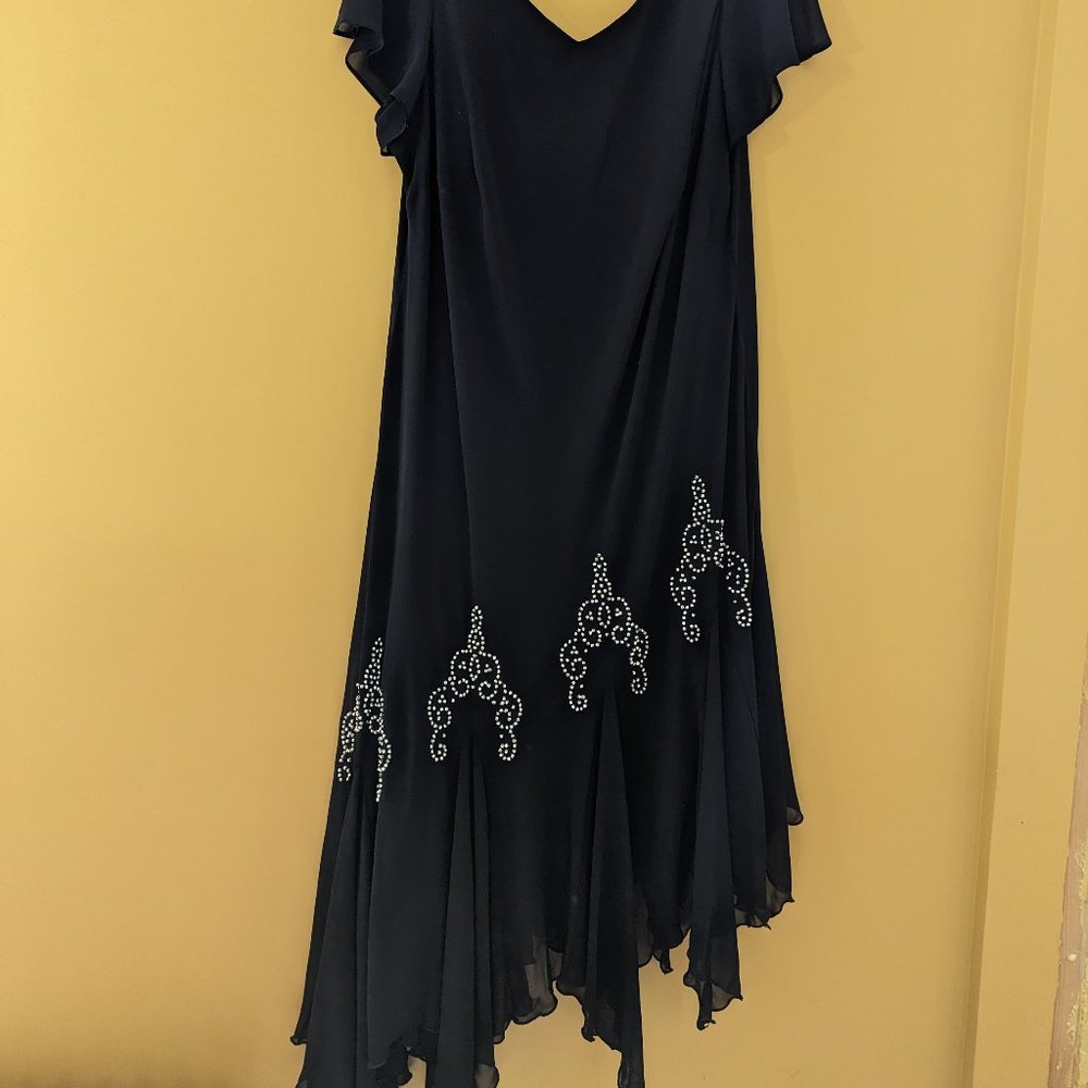 Black Semi-formal / Cocktail with Crystals